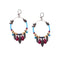 Celestial Blue Red Dangles with Wooden Beads