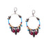 Celestial Blue Red Dangles with Wooden Beads