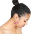 Pink Ball Ghungroo Earrings