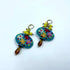 Four Flower Oval Earrings with Tear Drops
