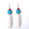 Nila Earrings with White Tassles