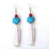 Nila Earrings with White Tassles
