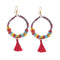 Rainbow Beaded Loop Earring