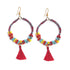 Rainbow Beaded Loop Earring