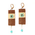 Rectangular Tanned Earring