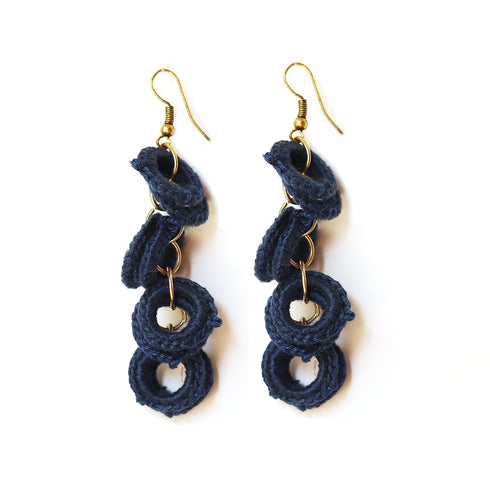 Blue Loop Earrings