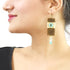 Rectangular Tanned Earring