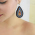 Blue Felt Drop Earring