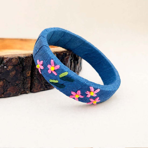 Blue Gulab Bangle