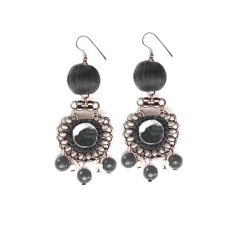 Chand Bali Thread Ball Earrings
