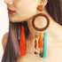 Earthy Tassel Coin Earrings
