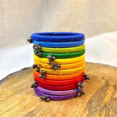 Rainbow Stack Bangle Set