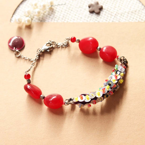 Scarlet Mosaic Bracelet