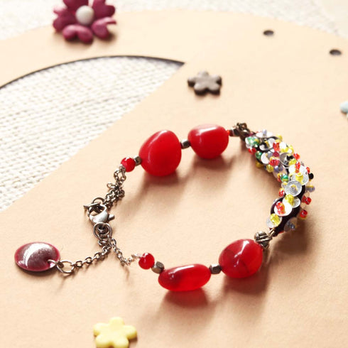 Scarlet Mosaic Bracelet