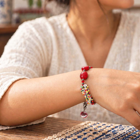 Scarlet Mosaic Bracelet