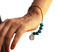 Blue Bead Brass Charm