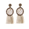 Hoopla Beaded Earrings with Long Tassels