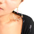 Metal Loop Earrings with Multicolor Beads