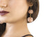 Embroidered Peach Earrings