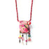 Pink Fabric Printed Floral Necklace