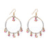 Metal Loop Earrings with Multicolor Beads