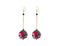 Burgundy Crystal Ball Earrings