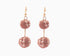 Embroidered Peach Earrings